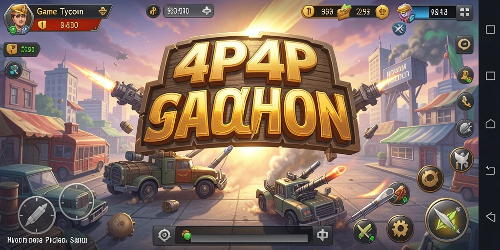 Tampilan gameplay seru dari 4P4P dengan elemen Tycoon yang menarik.