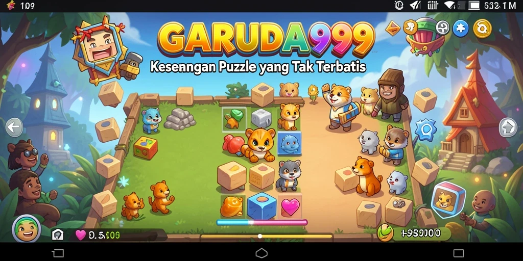 Screenshot gameplay GARUDA999 menampilkan teka-teki yang menarik dan penuh warna.
