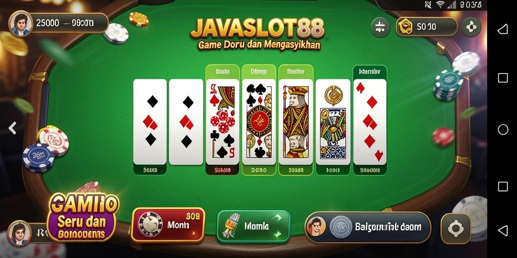 Tampilan antarmuka dan gameplay Domino yang menarik di JAVASLOT88.