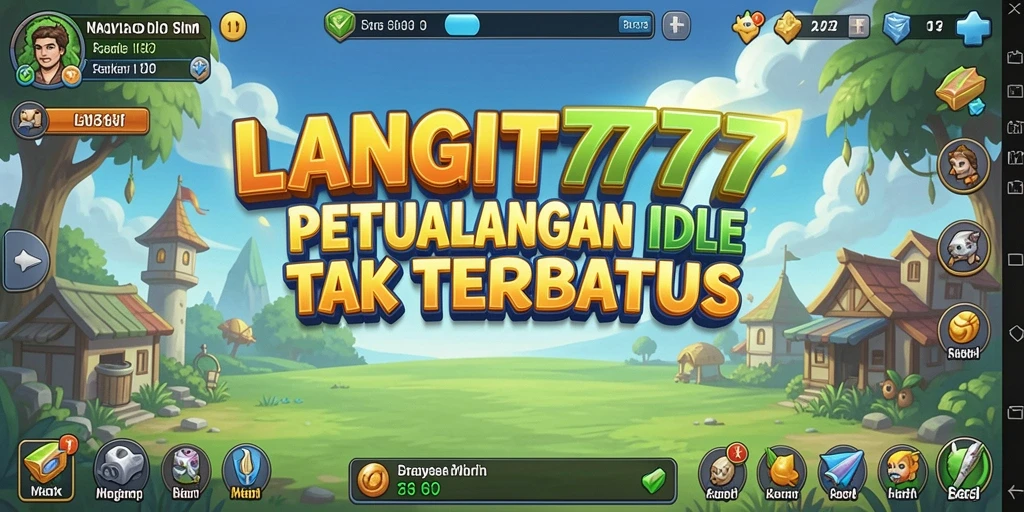 Tampilan gameplay LANGIT777 yang menarik dengan karakter bertempur secara otomatis.
