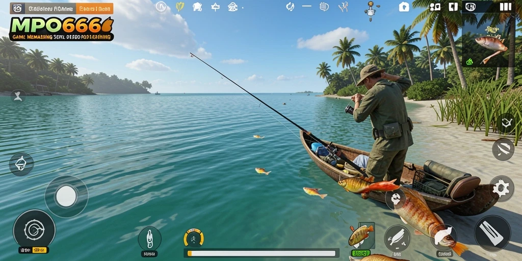 Screenshot gameplay MPO666 menunjukkan tindakan memancing yang seru.