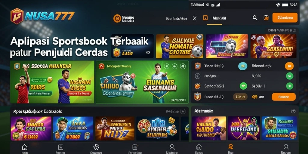 Tampilan gameplay seru di NUSA777 saat memasang taruhan olahraga.