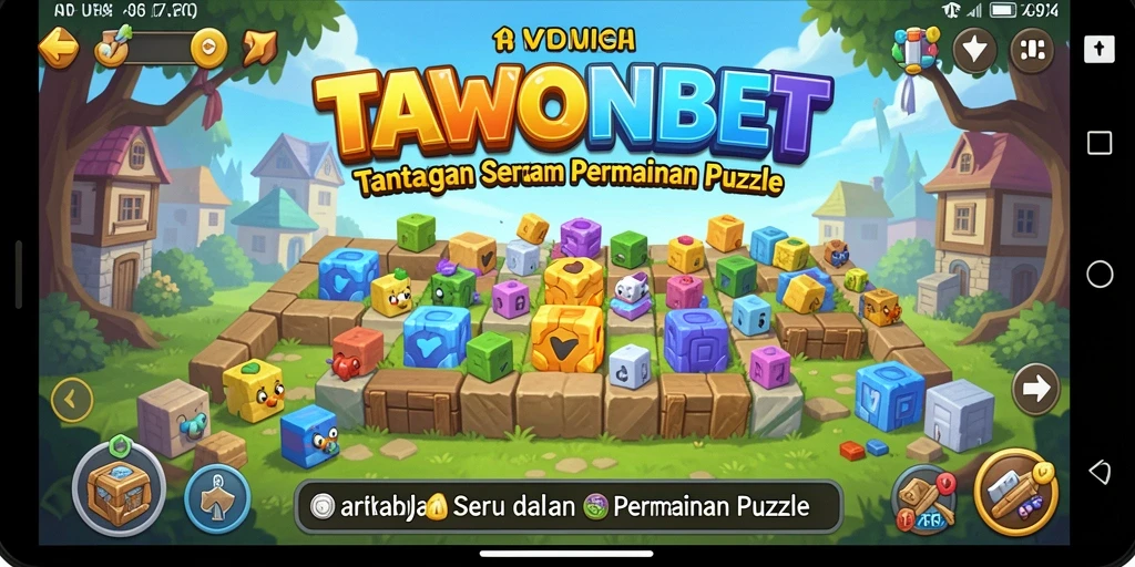 Screenshot gameplay TAWONBET menampilkan serunya tantangan puzzle.